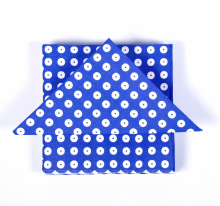 Servet blauw oogje 17x17cm 3,75&euro;